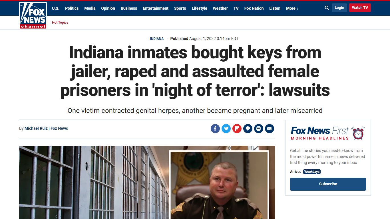 Indiana inmates bought keys from jailer, raped and assaulted female ...